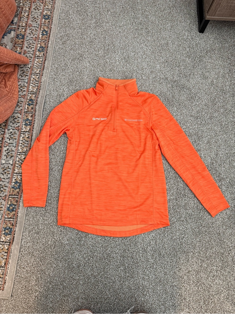 Vineyard Vines Orange Quarter-Zip Performance Pullover